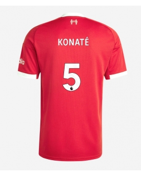 Liverpool Ibrahima Konate #5 Maglia Gara Casa Repliche 2025-26 Maniche Corte